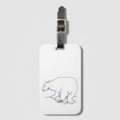 Polar Bear luggage tag ラゲッジタグ (正面縦)