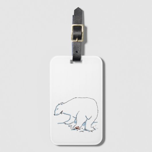 Polar Bear luggage tag ラゲッジタグ (正面縦)