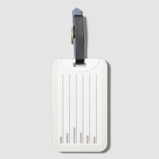 Polar Bear luggage tag ラゲッジタグ (裏面縦)