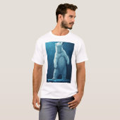 Polar Bear Made Of Ice Shards Standing Tall Arctic Tシャツ (正面フル)
