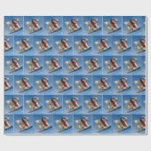 Polar Bear Mid-air on a Snowboard ラッピングペーパー (フラット)