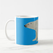 Polar Bear mug on Blue コーヒーマグカップ (左)