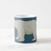 Polar Bear mug on deep blue コーヒーマグカップ (中央)
