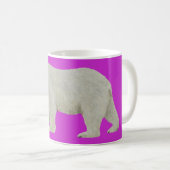 Polar Bear Mug on Pink コーヒーマグカップ (正面右)