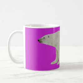 Polar Bear Mug on Pink コーヒーマグカップ