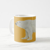 Polar Bear Mug on yellow コーヒーマグカップ (正面左)
