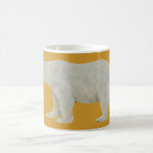 Polar Bear Mug on yellow コーヒーマグカップ (中央)