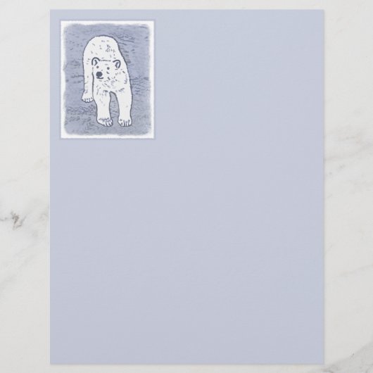 Polar Bear on Ice絵画's -オリジナル野生動物アート (正面)