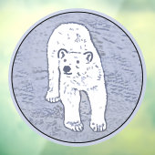 Polar Bear on Ice絵画's -オリジナル野生動物アート ウィンドウサイン (シート3)