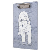 Polar Bear on Ice絵画's -オリジナル野生動物アート クリップボード (左)