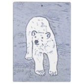 Polar Bear on Ice絵画's -オリジナル野生動物アート クリップボード (裏面)