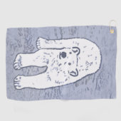 Polar Bear on Ice絵画's -オリジナル野生動物アート ゴルフタオル (横)