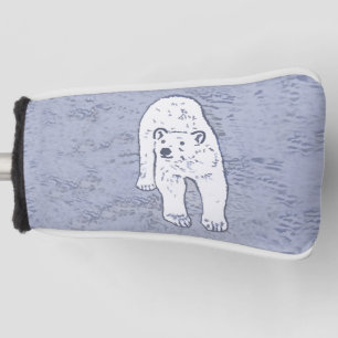 Polar Bear on Ice絵画's -オリジナル野生動物アート ゴルフヘッドカバー