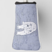 Polar Bear on Ice絵画's -オリジナル野生動物アート ゴルフヘッドカバー (回転90)