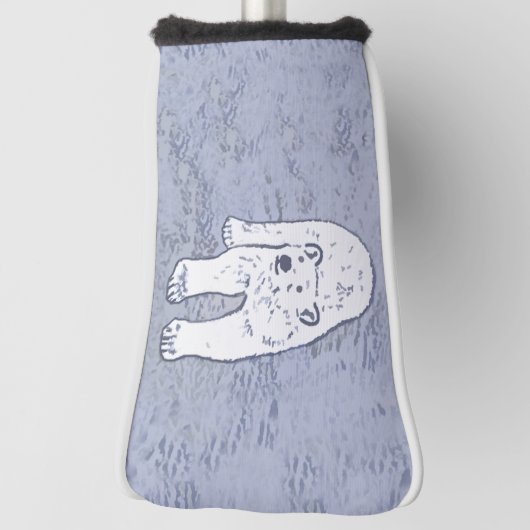 Polar Bear on Ice絵画's -オリジナル野生動物アート ゴルフヘッドカバー (回転90)