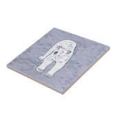 Polar Bear on Ice絵画's -オリジナル野生動物アート タイル (側面)