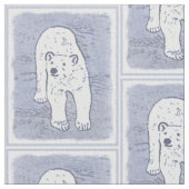 Polar Bear on Ice絵画's -オリジナル野生動物アート ファブリック (クローズアップ)