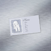 Polar Bear on Ice絵画's -オリジナル野生動物アート マグネット名刺 (インサイチュ)