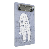 Polar Bear on Ice絵画's -オリジナル野生動物アート ミニクリップボード (アングル)