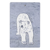 Polar Bear on Ice絵画's -オリジナル野生動物アート ミニクリップボード (裏面)