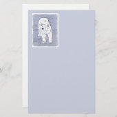 Polar Bear on Ice絵画's -オリジナル野生動物アート 便箋 (正面/裏面)