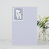 Polar Bear on Ice絵画's -オリジナル野生動物アート 便箋 (スタンド正面)