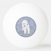 Polar Bear on Ice絵画's -オリジナル野生動物アート 卓球ボール (裏面)