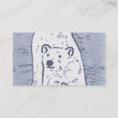 Polar Bear on Ice絵画's -オリジナル野生動物アート 名刺 (裏面)