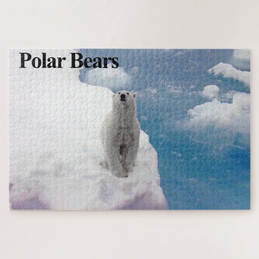 Polar Bear On ice Jigsaw Puzzle ジグソーパズル (横)