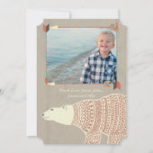 Polar Bear Owl Forest Christmas with Your Photo シーズンカード (正面)