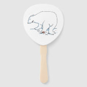 Polar Bear paddle hand fans ハンドファン (裏面)