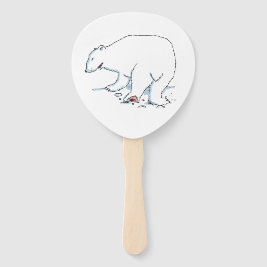 Polar Bear paddle hand fans ハンドファン (正面)