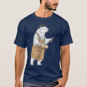 Polar bear Painter Paintbrush Painting Tシャツ (正面)