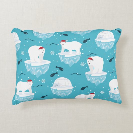 Polar Bear Party アクセントクッション (正面)