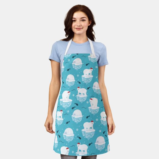 Polar Bear Party エプロン (着用した状態)