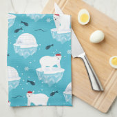 Polar Bear Party キッチンタオル (四つ折り)