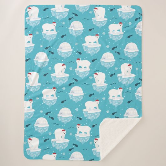 Polar Bear Party シェルパブランケット (正面)