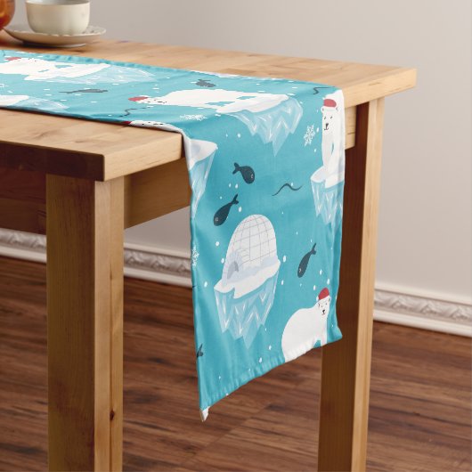 Polar Bear Party ショートテーブルランナー (インサイチュ)