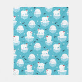 Polar Bear Party フリースブランケット (正面)
