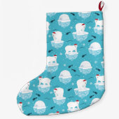 Polar Bear Party ラージクリスマスストッキング (裏面)