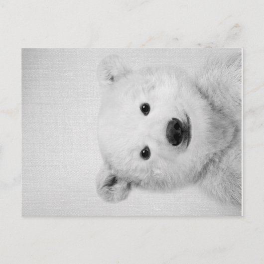 Polar-bear, Polar-bear Canvas Gift for Her 案内ポストカード (正面)