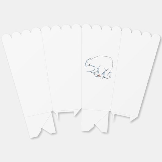 Polar Bear popcorn boxes フェイバーボックス (見開き)