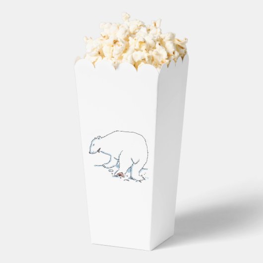 Polar Bear popcorn boxes フェイバーボックス (はじけた状態)