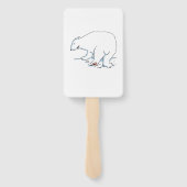 Polar Bear rectangle hand fans ハンドファン (裏面)