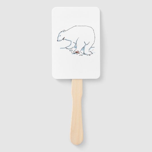 Polar Bear rectangle hand fans ハンドファン (正面)