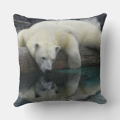 Polar Bear Reflections – 白Polar Bear クッション (裏面)