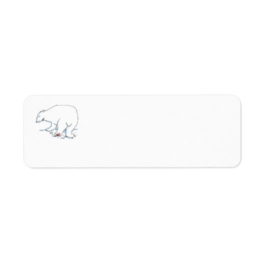 Polar Bear return address labels ラベル (正面)