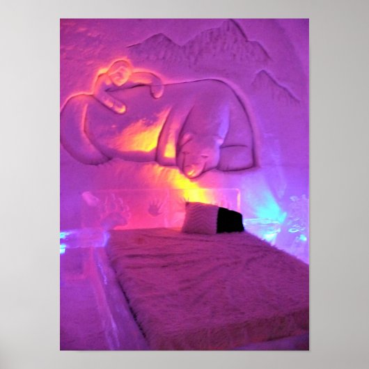 Polar Bear Room at Hotel de Glace，ケベック，カナダ ポスター (正面)