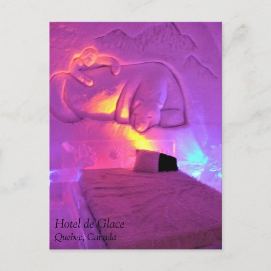Polar Bear Room at Hotel de Glace，ケベック，カナダ ポストカード (正面)