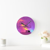 Polar Bear Room at Hotel de Glace，ケベック，カナダ ラウンド壁時計 (ホーム)